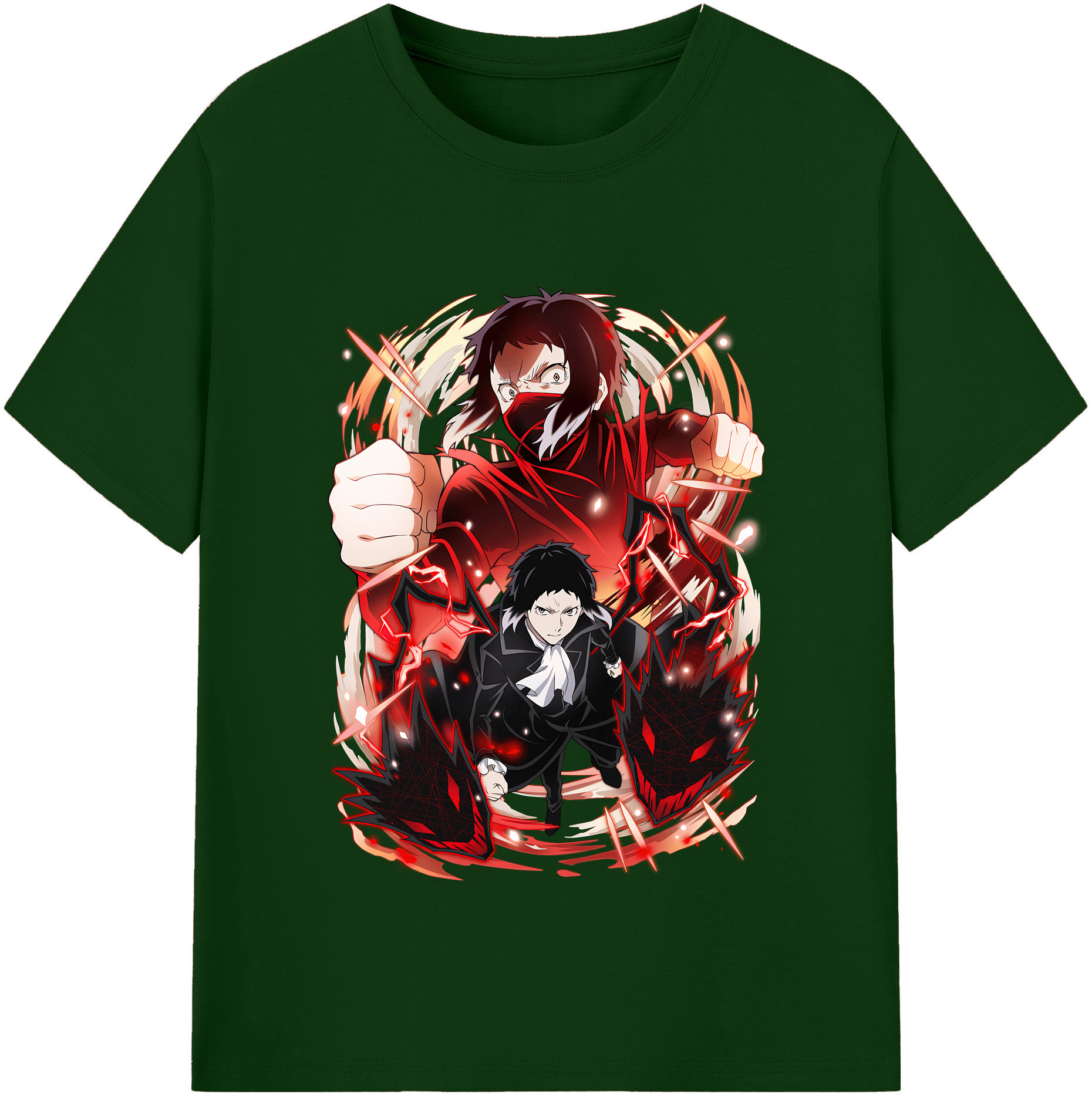 （画像用） 文豪ストレイドッグス Bungo Stray Dogs 綿100％半袖Tシャツ（フロントプリント）